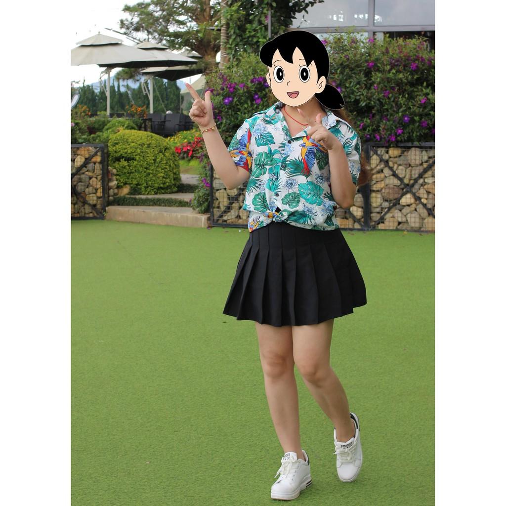 Áo sơ mi hawaii họa tiết hoa lá chim