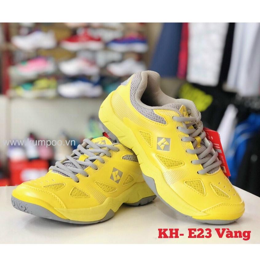 Giày cầu lông Nữ kumpoo KH-E23 màu vàng sáng - chuyên chơi sân betong - chính hãng