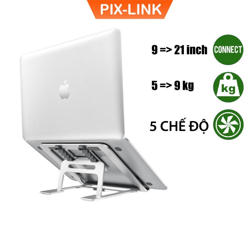 Đế Tản Nhiệt Máy Tính Laptop PIX-LINK X5P Bằng Hợp Kim Nhôm, Điều Chỉnh 5 Cấp Độ - Hàng Chính Hãng