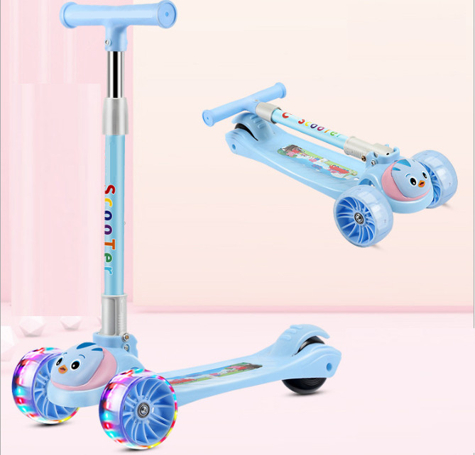 Xe Trượt Scooter 3 Bánh An Toàn Cho Trẻ Em, Chịu Lực 90kg Phù Hợp Cho Bé Trai Và Bé Gái, Xe Trượt Có Đèn Led Và Nhạc Sôi Động, Tăng Khả Năng Vận Động, Phản Xạ Cho Bé