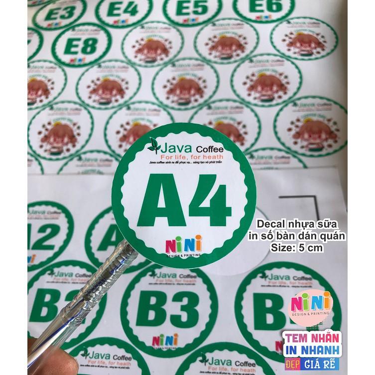 In tem, decal, logo, sticker chất liệu nhựa dán khổ to - cắt theo yêu cầu