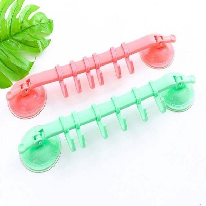 Móc Treo Đồ Hút Chân Không Tiện Dụng Thanh 6 MÓC