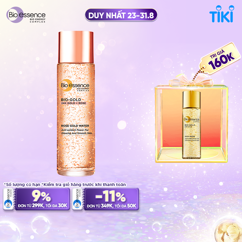 Nước dưỡng ngăn ngừa lão hóa Bio-Gold Rose chiết xuất vàng 24K tinh chất hoa hồng 100ml