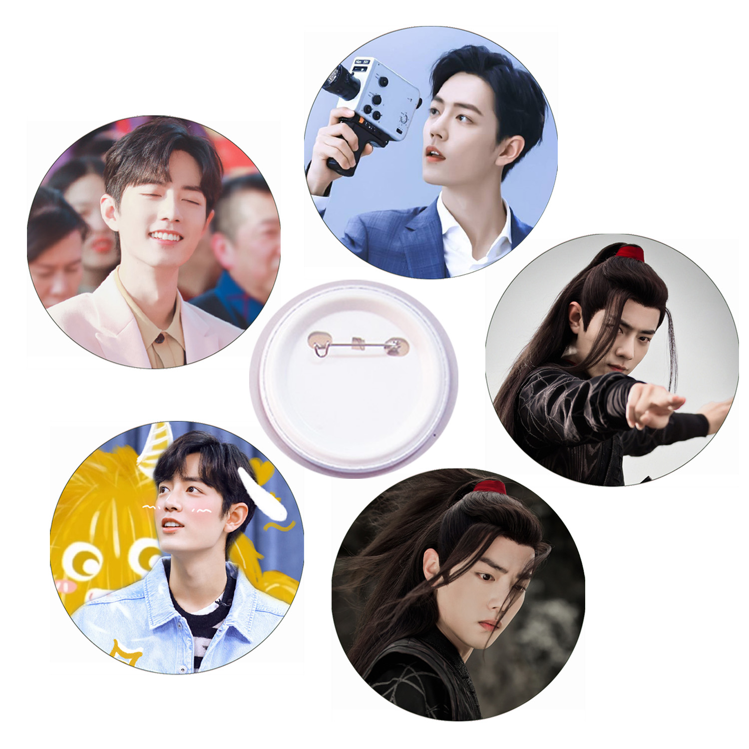 Huy hiệu set 3 cái Tiêu Chiến  mẫu khác nhau ngẫu nhiên