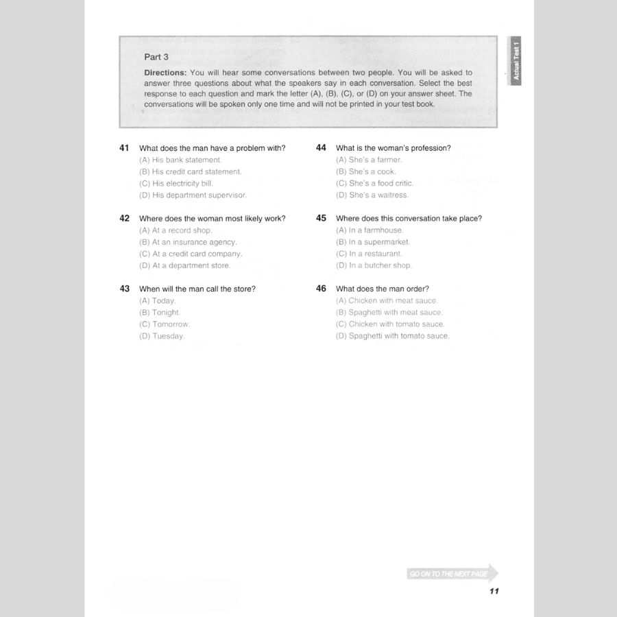New TOEIC Actual Test Part 3,4 (Kèm CD)