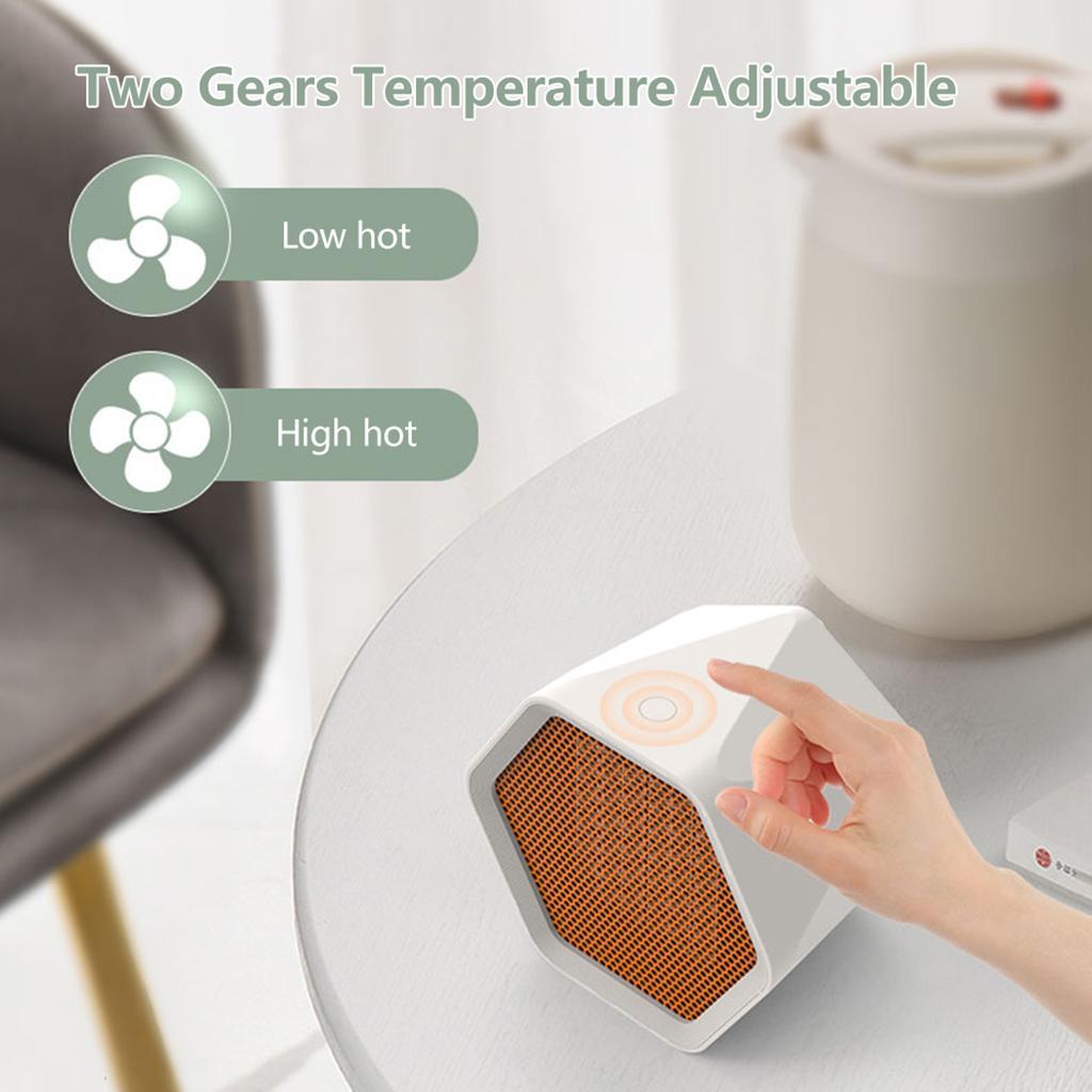 600W Portable Space Heater Mini Electric Fan Heater Ceramic Heating