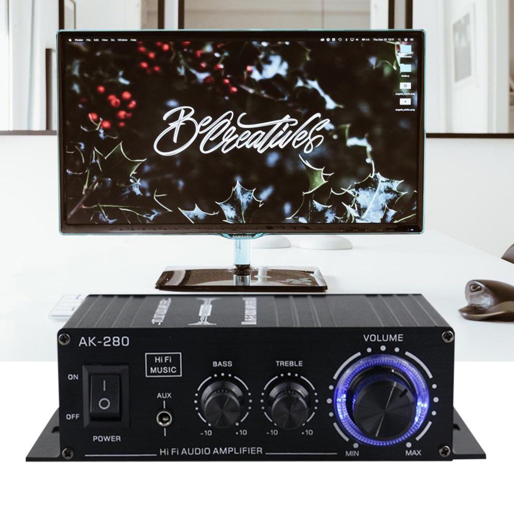 Bộ Khuếch Đại Âm Thanh Kỹ Thuật Số AK-280 HiFi Kênh Kép RCA AUX