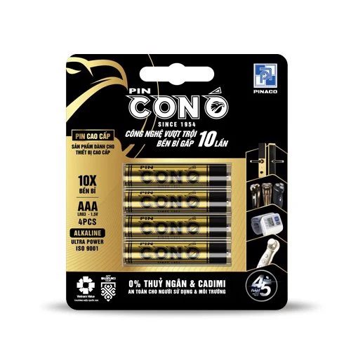 Combo 4 vỉ Pin Con Ó Alkaline LR03 - Size AAA - Vỉ 2 viên