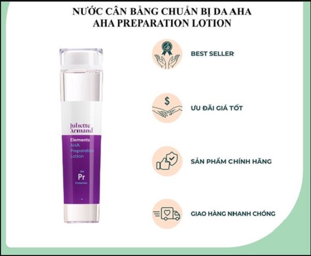 Nước cân bằng làm sáng Juliette Armand AHA Preparation Lotion 200ml