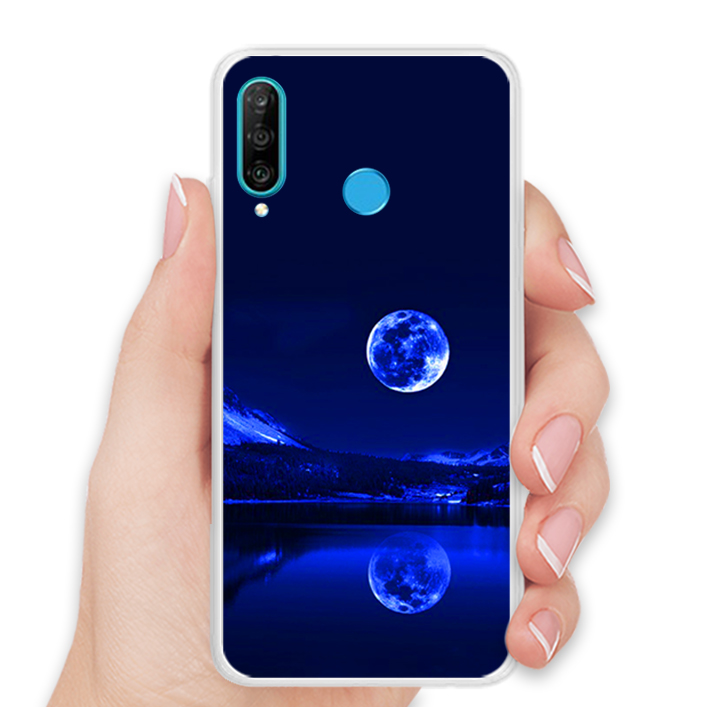 Ốp lưng dẻo cho điện thoại Huawei P30 Lite - 0269 MOON02 - Hàng Chính Hãng