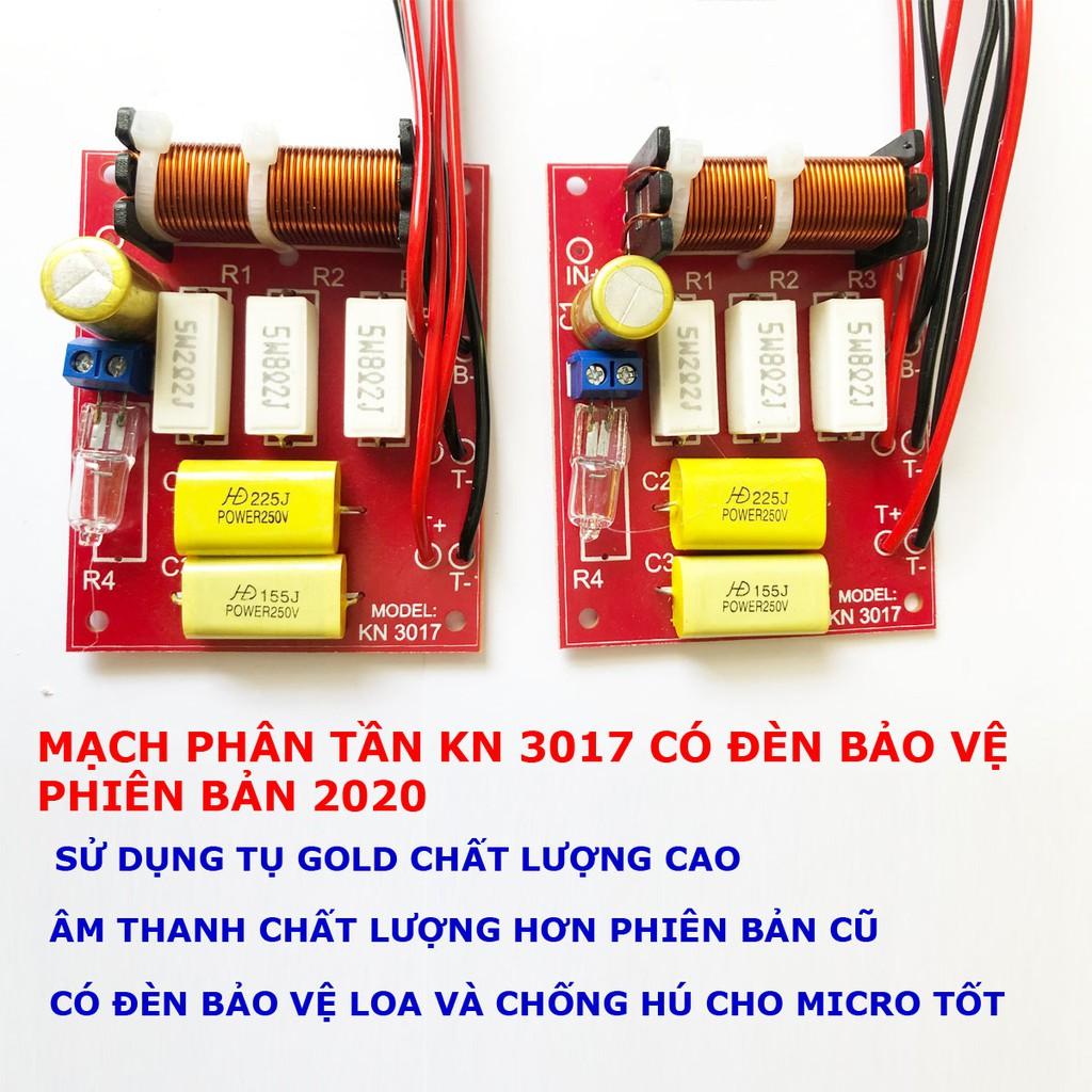 02 Mạch phân tần và bảo vệ loa có đèn PALAX PA-317  dùng cho loa Nghe Nhạc, Karaoke....Phiên bản 2023 sử dụng tụ Gold