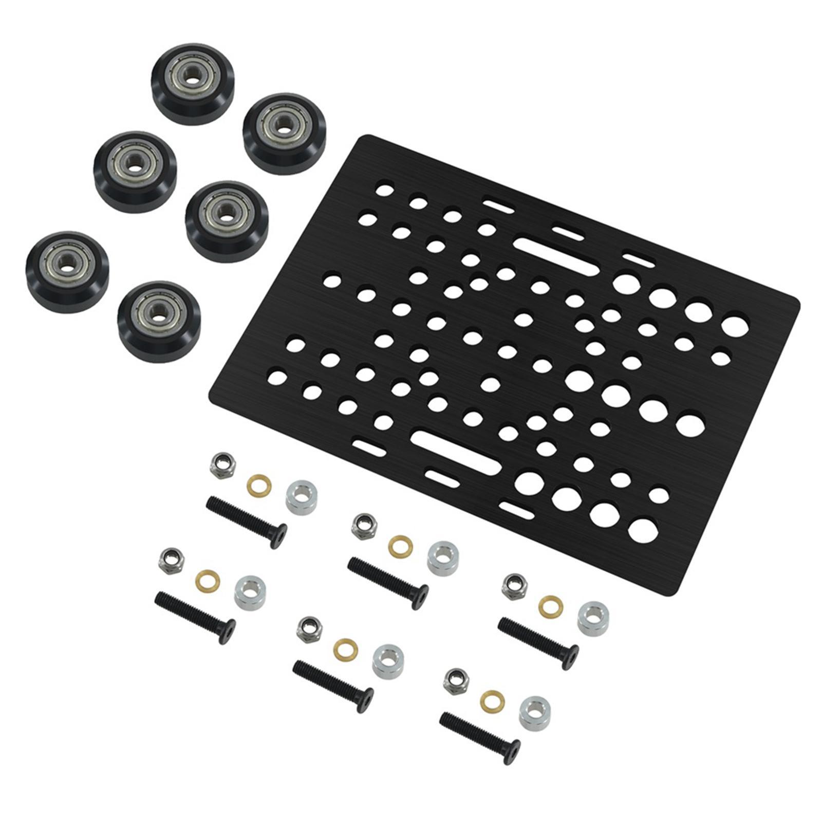 Aluminium v Gantry Plate Set, 3D Printer Parts Black for CNC Router Machine 20-80mm