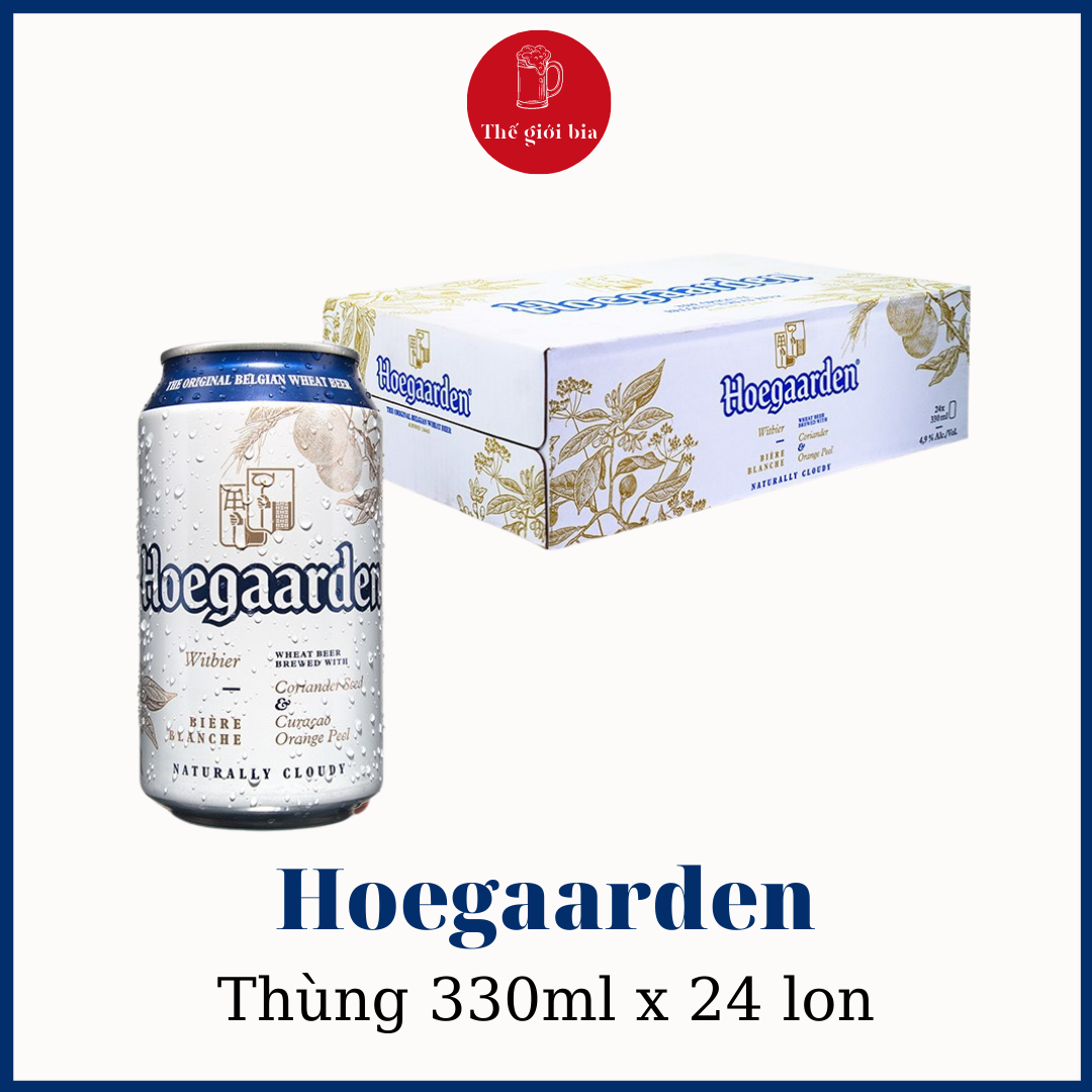 Thùng bia Hoegaarden White 330ml x 24 lon