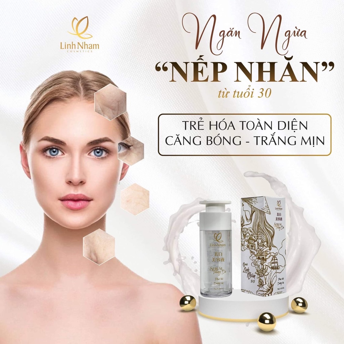 Serum Trắng Da Nhật Bản Linh Nhâm 35g