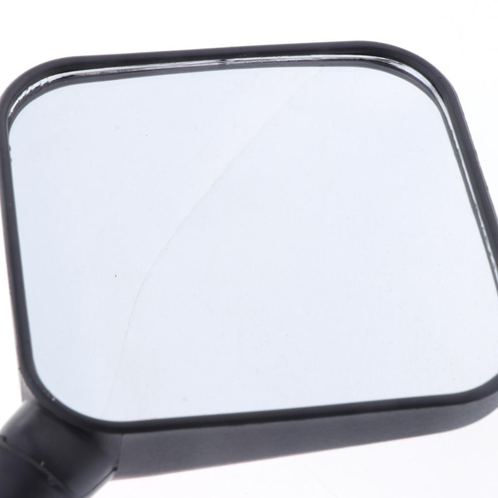 2 Pieces Colorful Rear View Side Mirrors Universal suit for Motorcycle Cruiser Chopper ATV Scooter, Black
