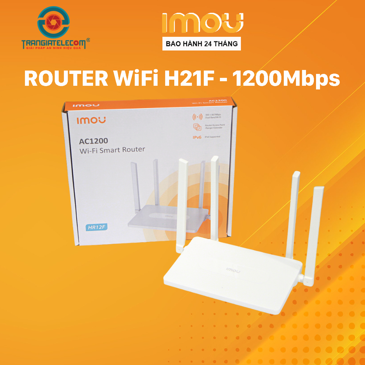 Thiết Bị Phát Sóng Wi-Fi 1200Mbps IMOU HR12F- Hàng chính hãng