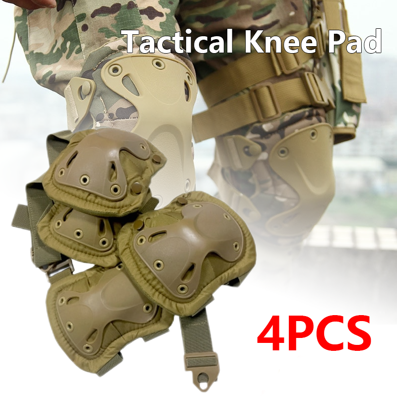 2 cặp/bộ chiến thuật đầu gối pad khuỷu tay cs quân đội quân đội Airsoft Săn bắn thể thao ngoài trời Kneepad Gear an toàn Color: G