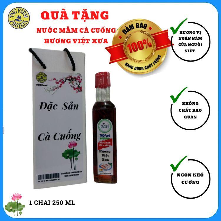 QUÀ TẶNG NƯỚC MẮM CÀ CUỐNG HƯƠNG VIỆT XƯA LOẠI THƯỢNG HẠNG THƠM NGON. CHAI 250 mL Mã SP : QTNM-250