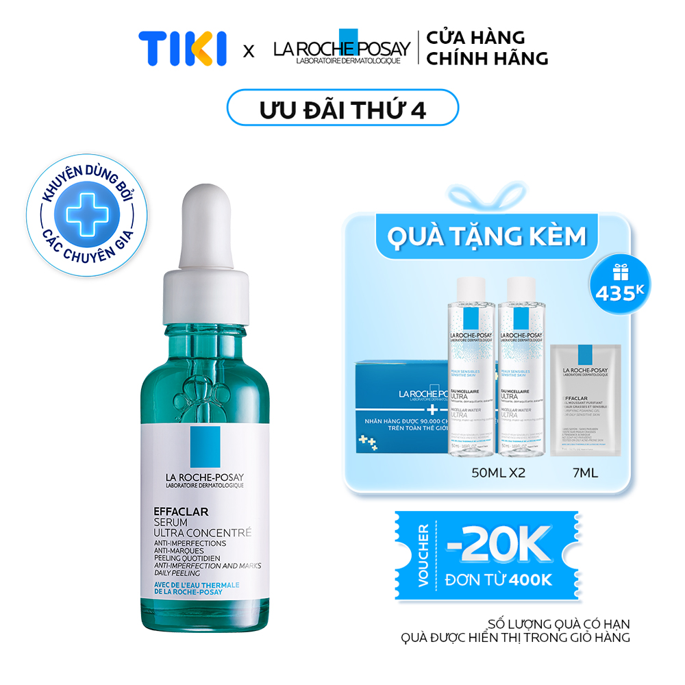 Tinh chất giảm mụn giảm thâm và tái tạo da  3 tác động La Roche-Posay Effaclar Serum 30ml