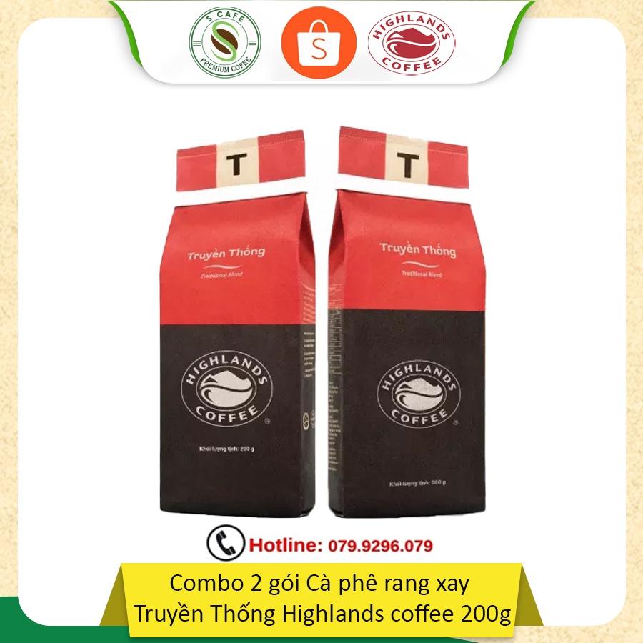 [Traditional Blend] Cà phê Rang xay Truyền thống Highland Coffee 200g