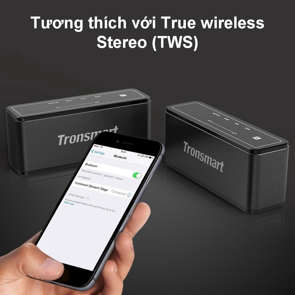 Loa Bluetooth công suất 40W, Pin 15h TRONSMART Element Mega - hàng chính hãng