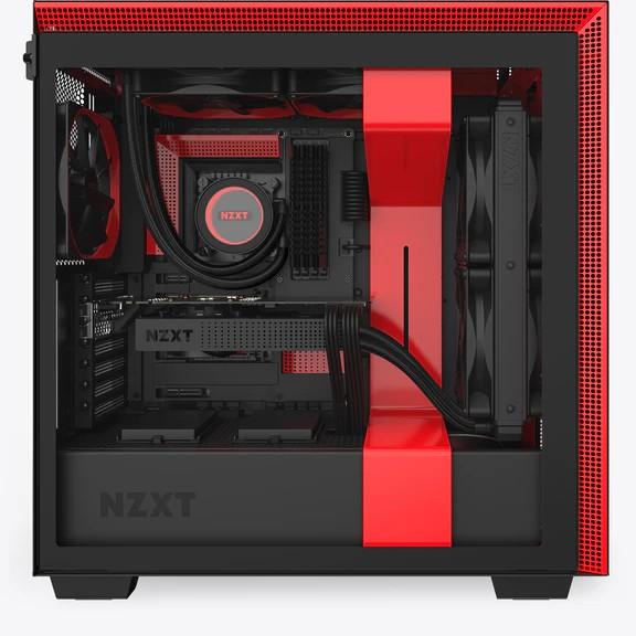 Vỏ Case Máy Tính NZXT H710 Màu Đen Đỏ - Hàng Chính Hãng