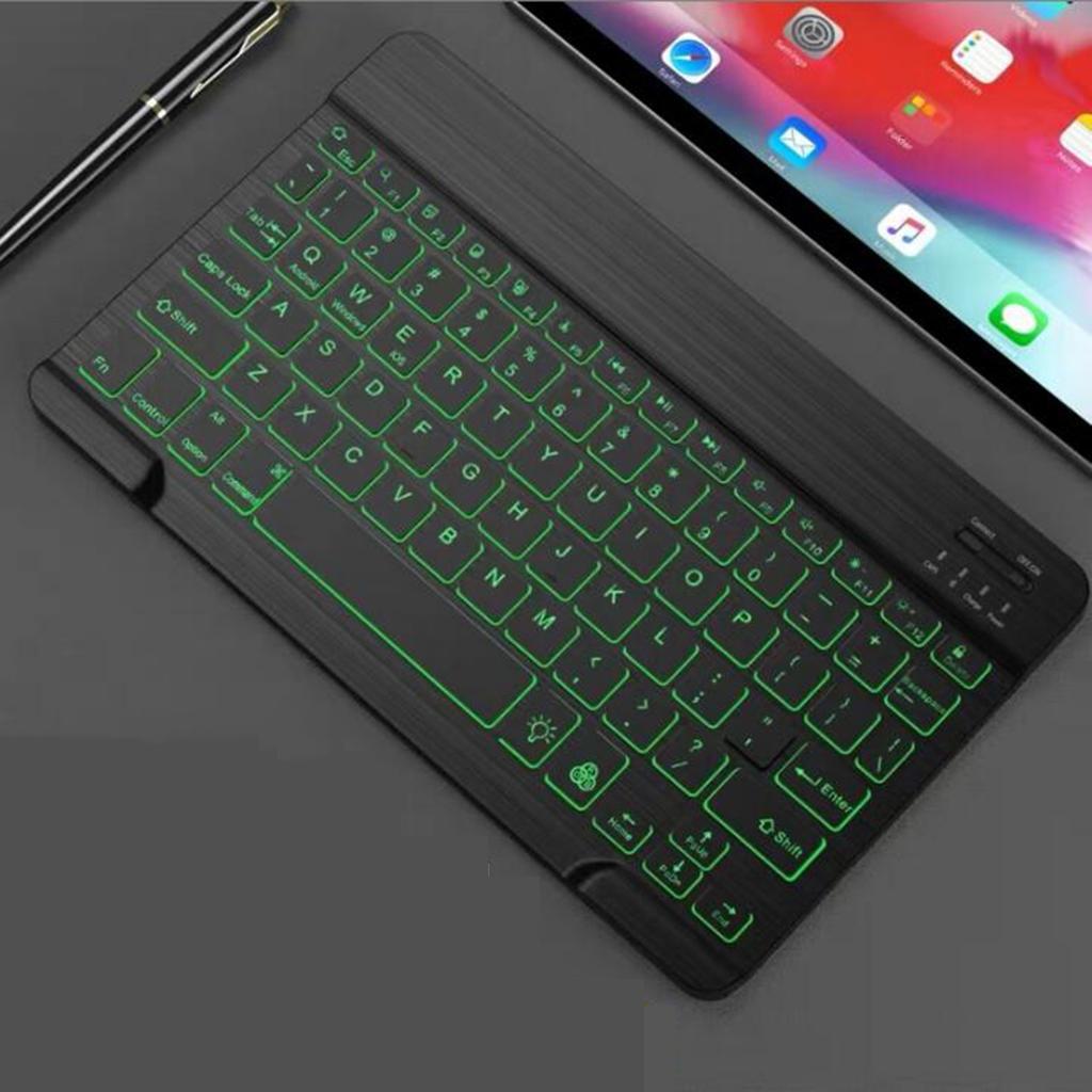Universal Bluetooth Keyboard With Backlit 7-Colors Tablet