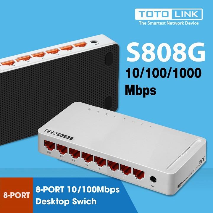 Cổng Chia Mạng Totolink 8 Port S808G Tốc độ Gigabit hàng chính hãng