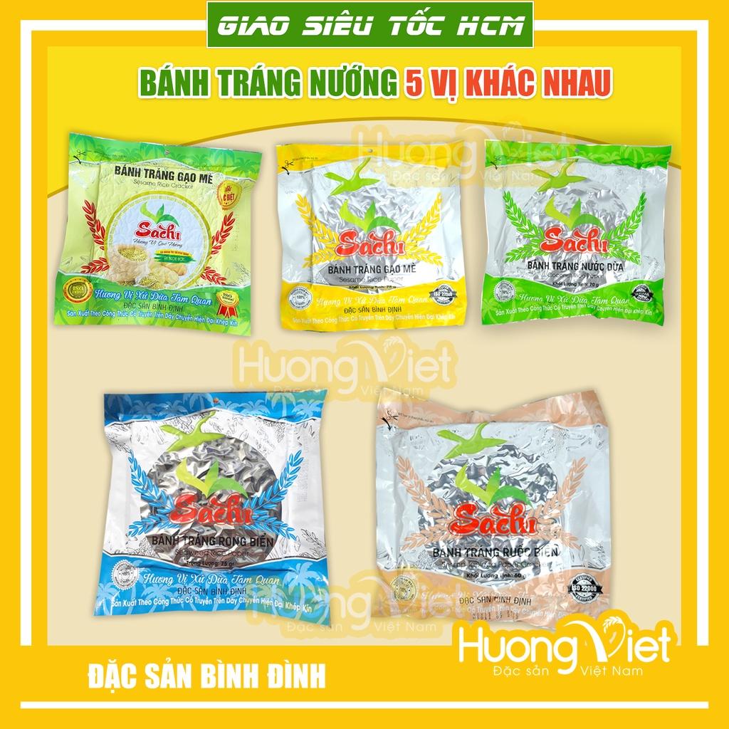 Bánh tráng nướng SACHI, bánh tráng RUỐC giòn thơm không đường, ăn vặt, ăn kiêng, đặc sản Bình Định