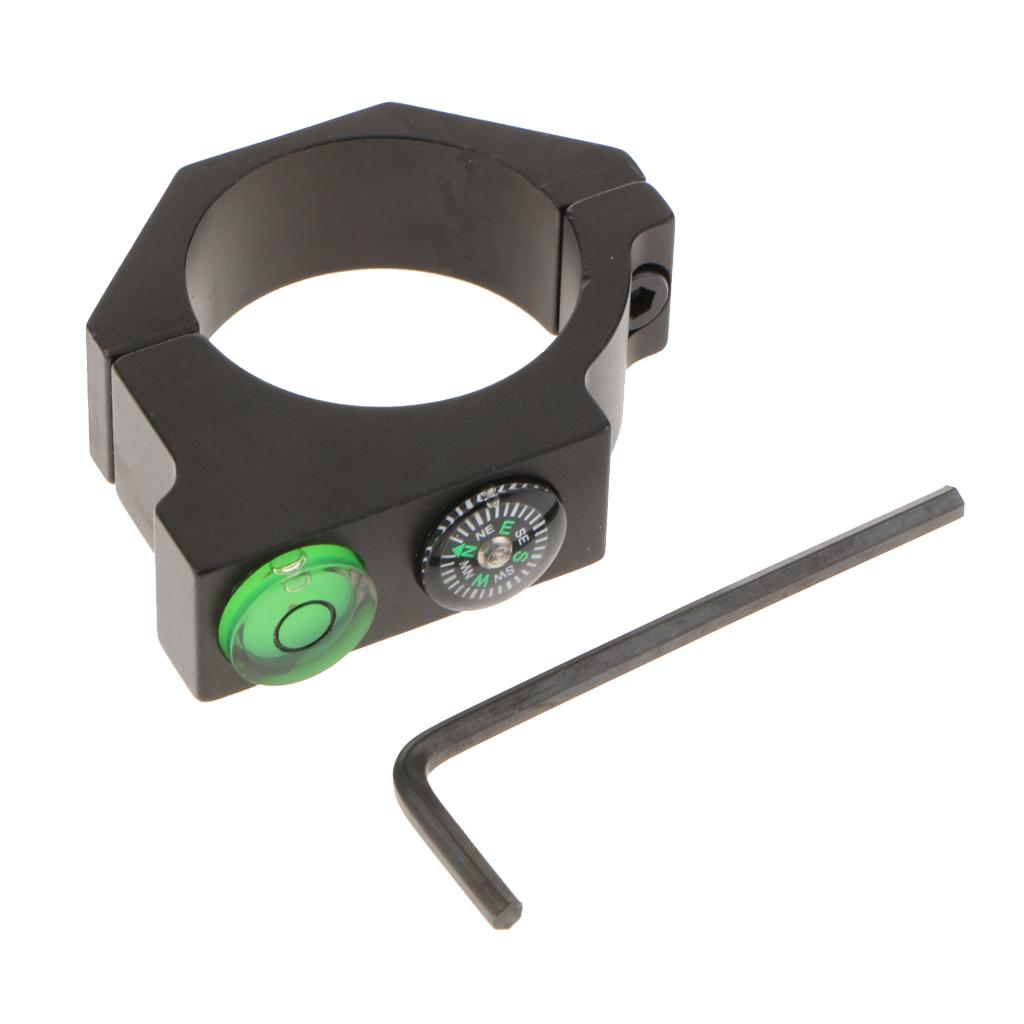 Aluminum Telescope Bubble Spirit Level Compass for 1.18" Ring Mount Holder