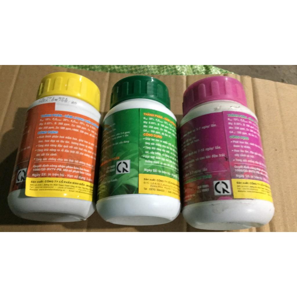 Bộ 04 sản phẩm phân bón Đầu Trâu MK.ROOT NPK 501.701.901 lọ 100gr