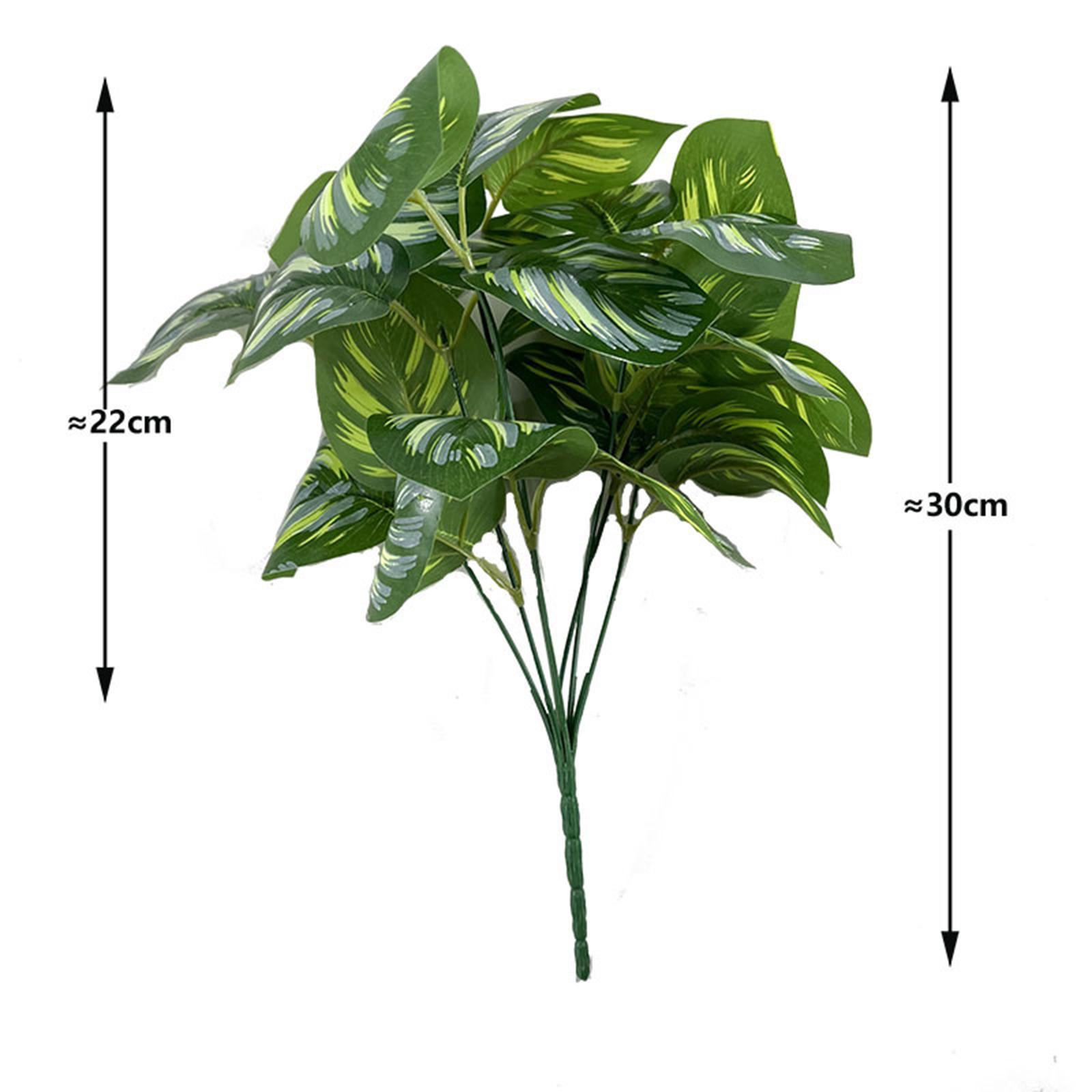 Artificial Leaves Imitation Leaf Plants Floral Arrangement Realistic Long Green Leaf Greenery Branches for Party Living Room Decorations