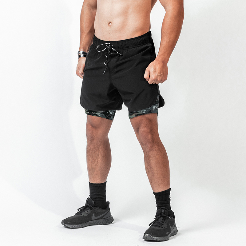 Quần short gym nam 2 lớp ASRV DK14 - Màu sắc được phối với phong cách độc đáo, có thể kết hợp với nhiều kiểu áo khác nhau