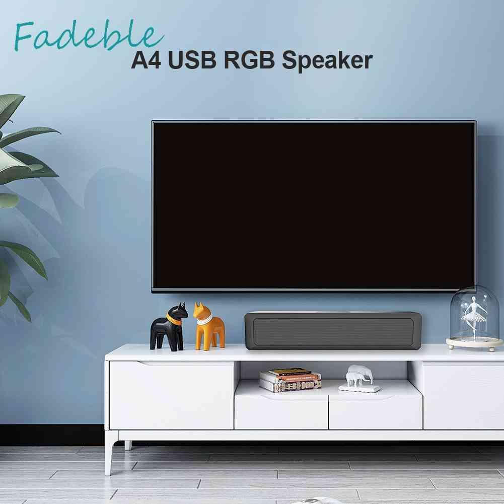 Loa Nghe Nhạc A4 6W RGB Cổng USB Có Dây Cho PC / TV