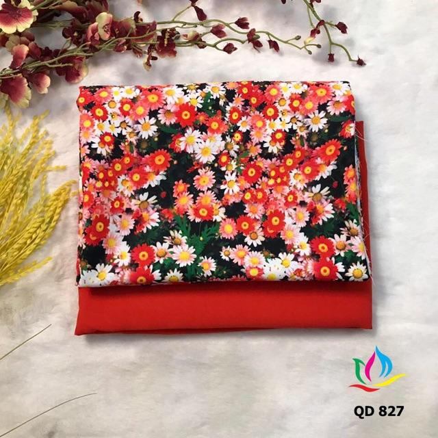 Vải áo dài hoa nhí