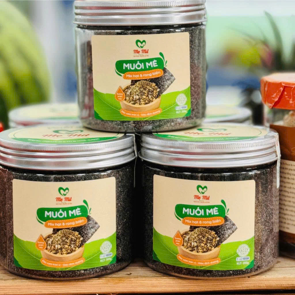 Muối Mè Mix Hạt Dinh Dưỡng Và Rong Biển Mẹ Mít Hộp 200g - Ăn Chay, Ăn Kiêng, Mẹ Bầu, Healthy, Giòn Béo Bổ Dưỡng, Gia Vị Chấm Các Món Rau Luộc