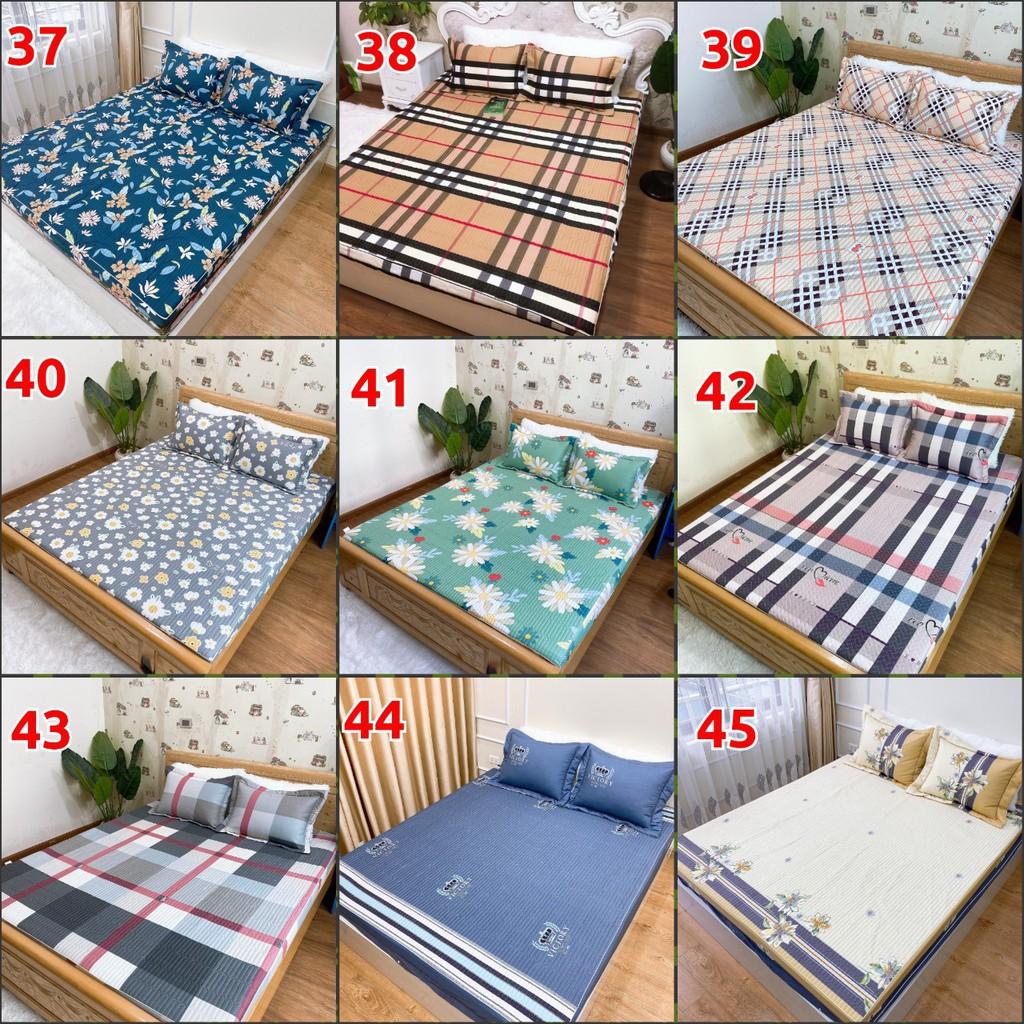 Bộ ga chun trần bông cotton Hàn Quốc kích thước 1m6/1m8/2m