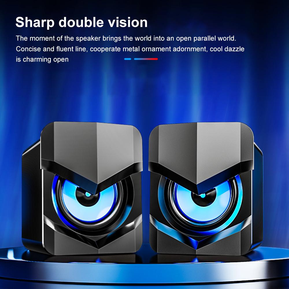 Loa máy tính để bàn mini SADA D-158 siêu trầm 3,5mm âm thanh USB Powered Home