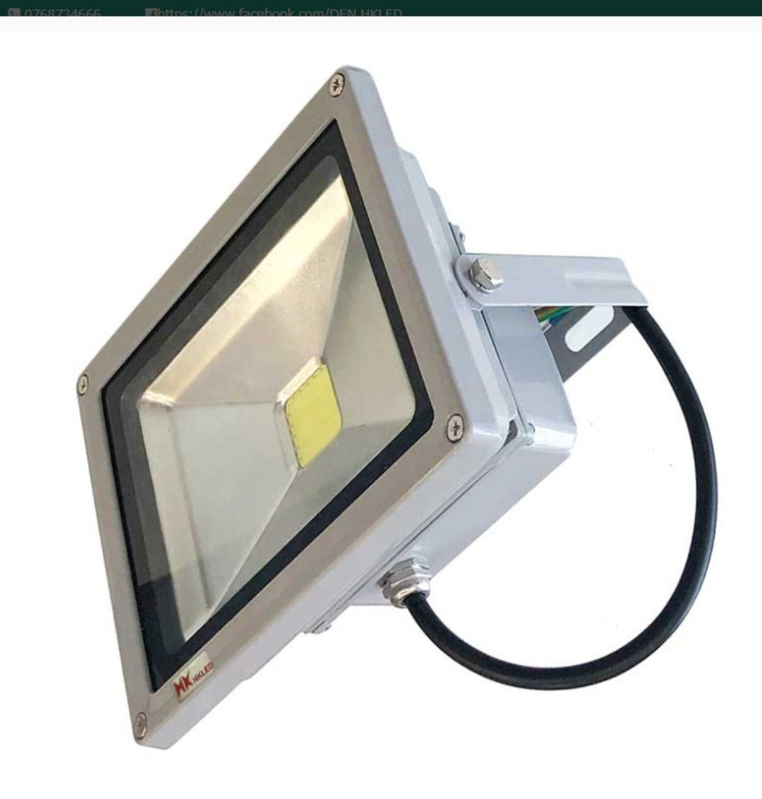 Combo 1 đèn pha 30W COB AS trắng + 1 đèn pha 20W xám AS Vàng