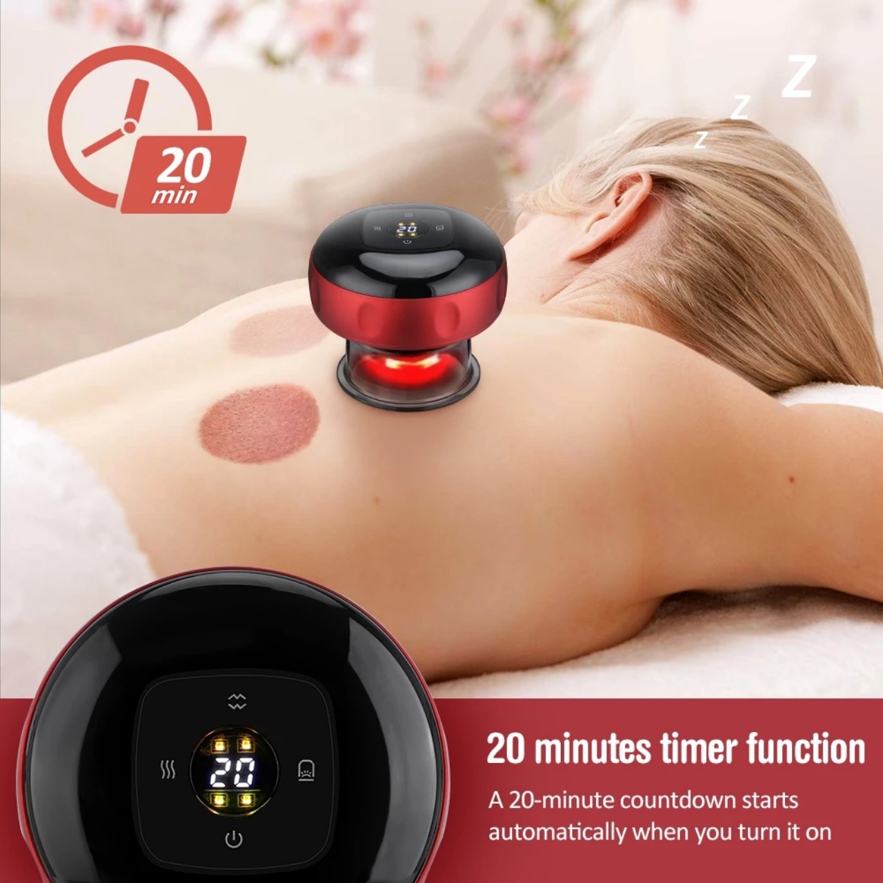 ÁO Thun Nam - Bộ Giác Hơi Điện Cầm Tay 6 Chế Độ - Massage Giảm Đau và Tăng Cường Lưu Thông Khí Huyết