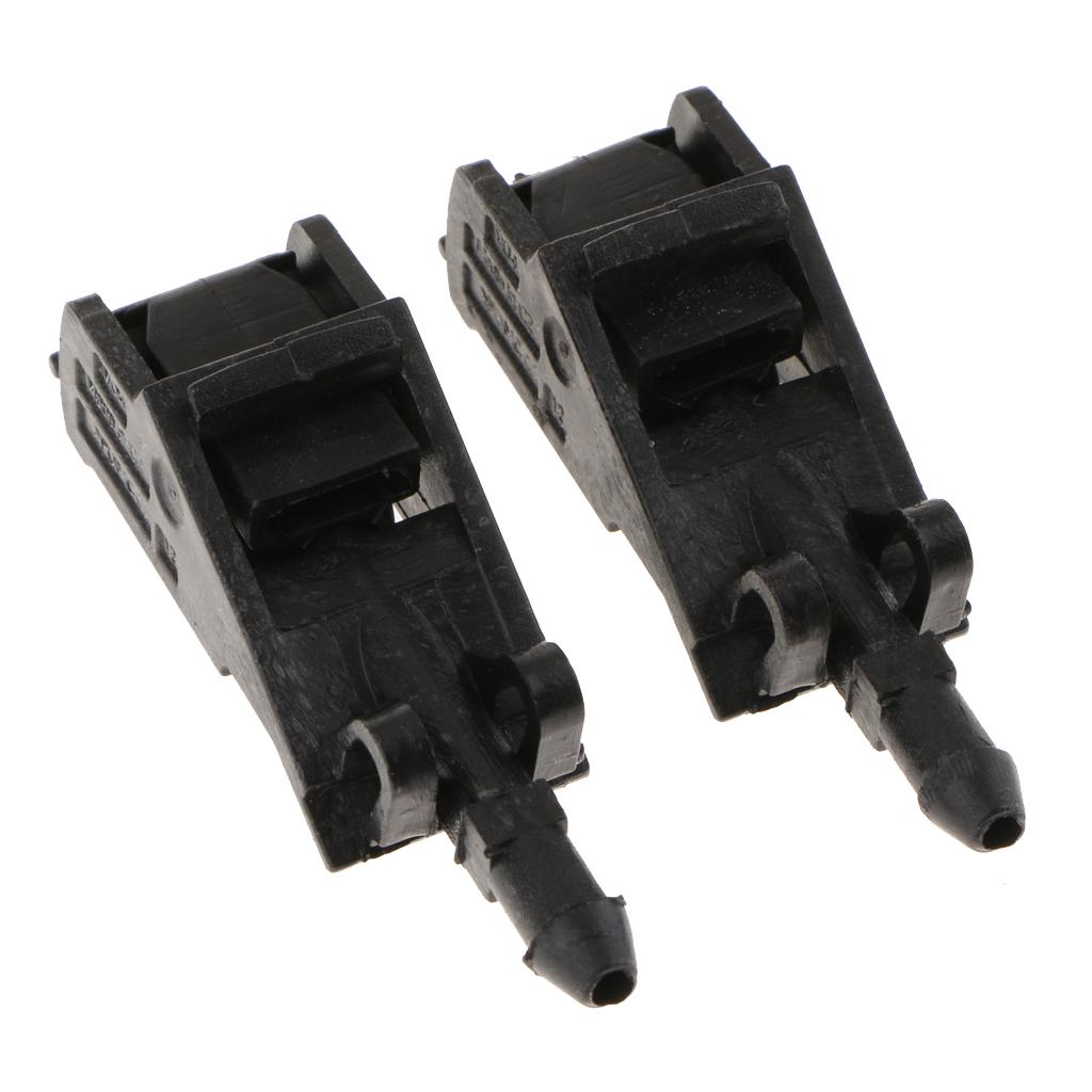 PAIR WINDSHIELD WASHER NOZZLE WATER SPRAY JET FOR VW BEETLE JETTA GOLF