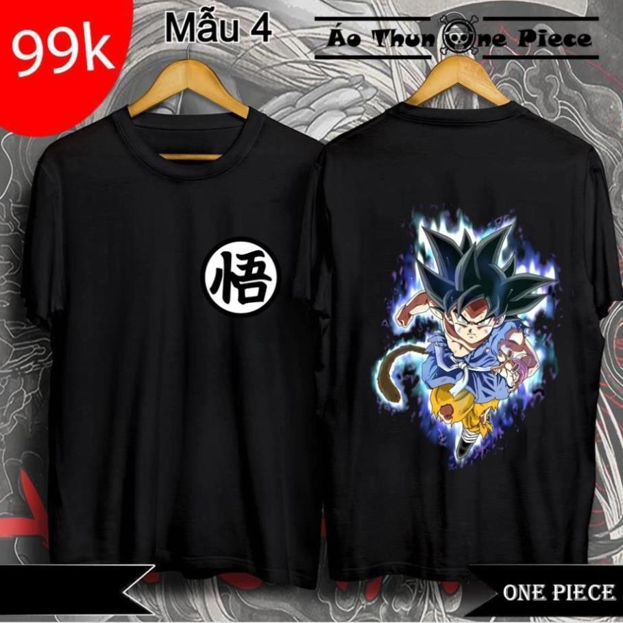Áo Thun In Hình Dragon Ball - Son GoKu "Bảy Viên Ngọc Rồng" Áo Đen 2 Mặt Cực Ngầu