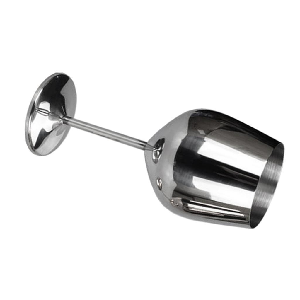 Set of 3 Stainless Steel Wine Drinking Goblet Cup Home Party 500ml Silver