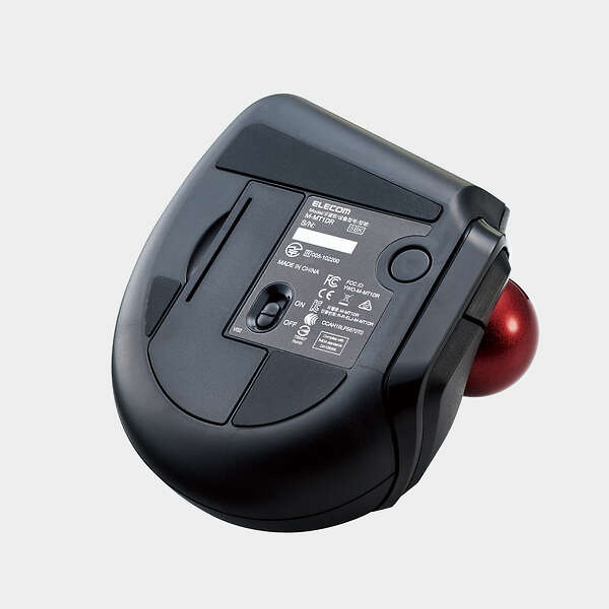 Chuột Trackball bi đỏ không dây yên tĩnh ELECOM M-MT1DRSBK - Hàng chính hãng