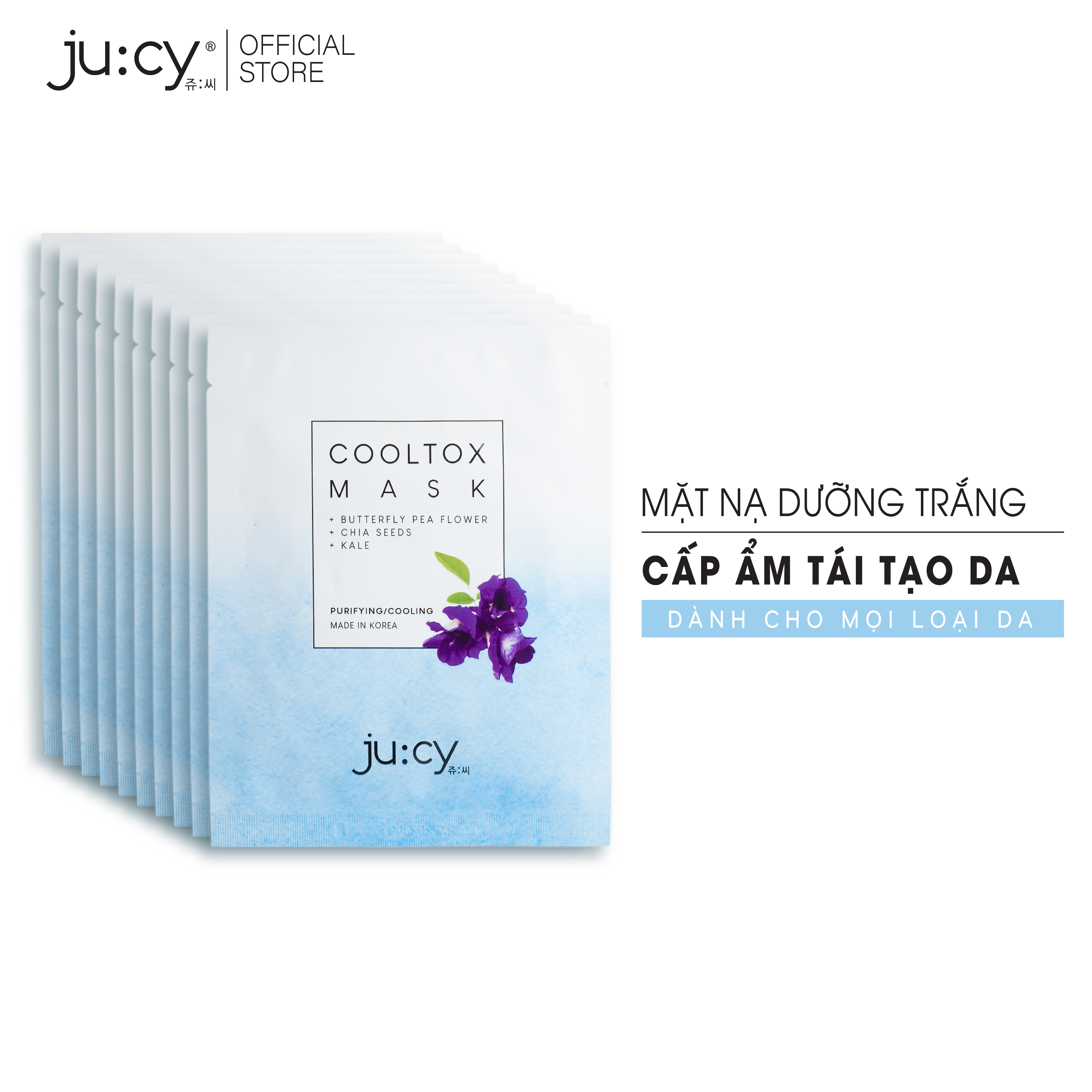 Combo 10 mặt nạ Hàn Quốc Ju:cy Cooltox Mask