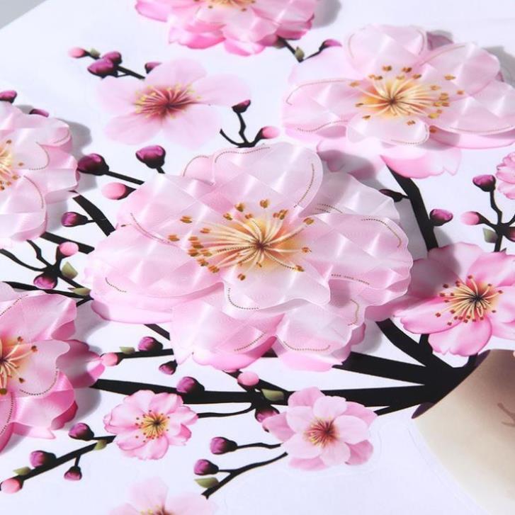 Tranh Decal 3D Hoa Nổi Dán Tường , Tranh Hình Hoa