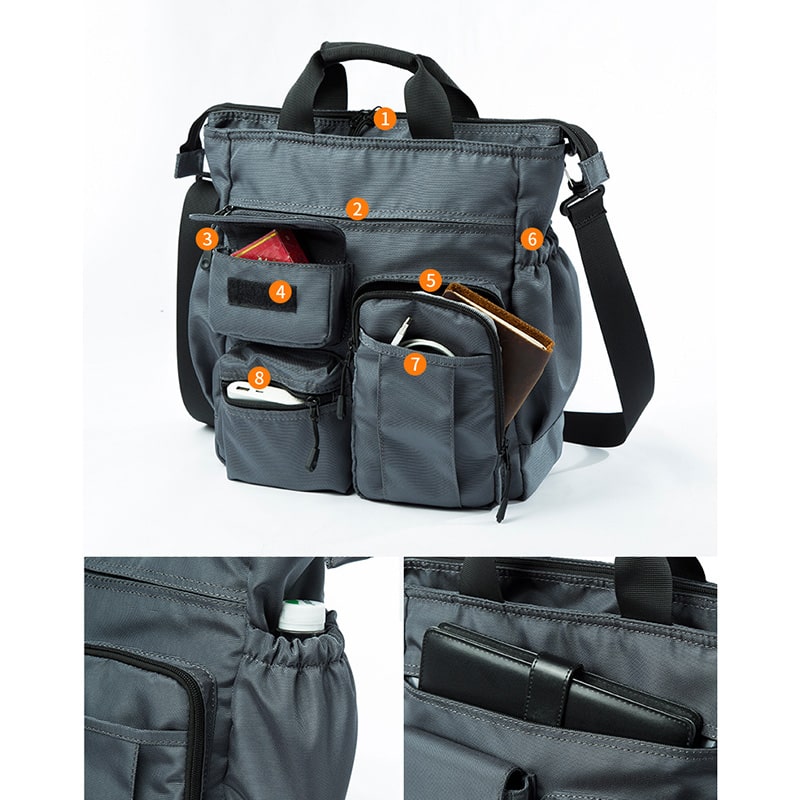 Túi đựng laptop 3 trong 1 cao cấp GB-TL14 đa chức năng, túi đeo vai,có quai xách kết hợp đeo balo đi học, đi làm