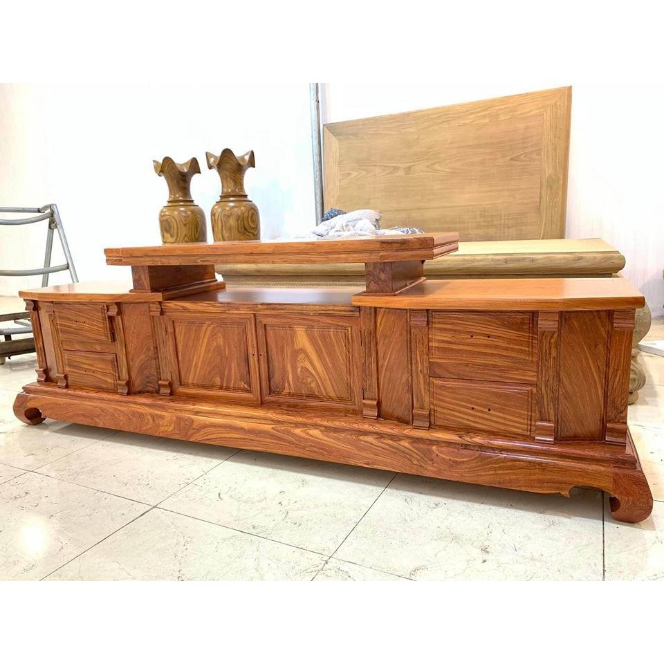 Kệ tivi cân gỗ hương đá