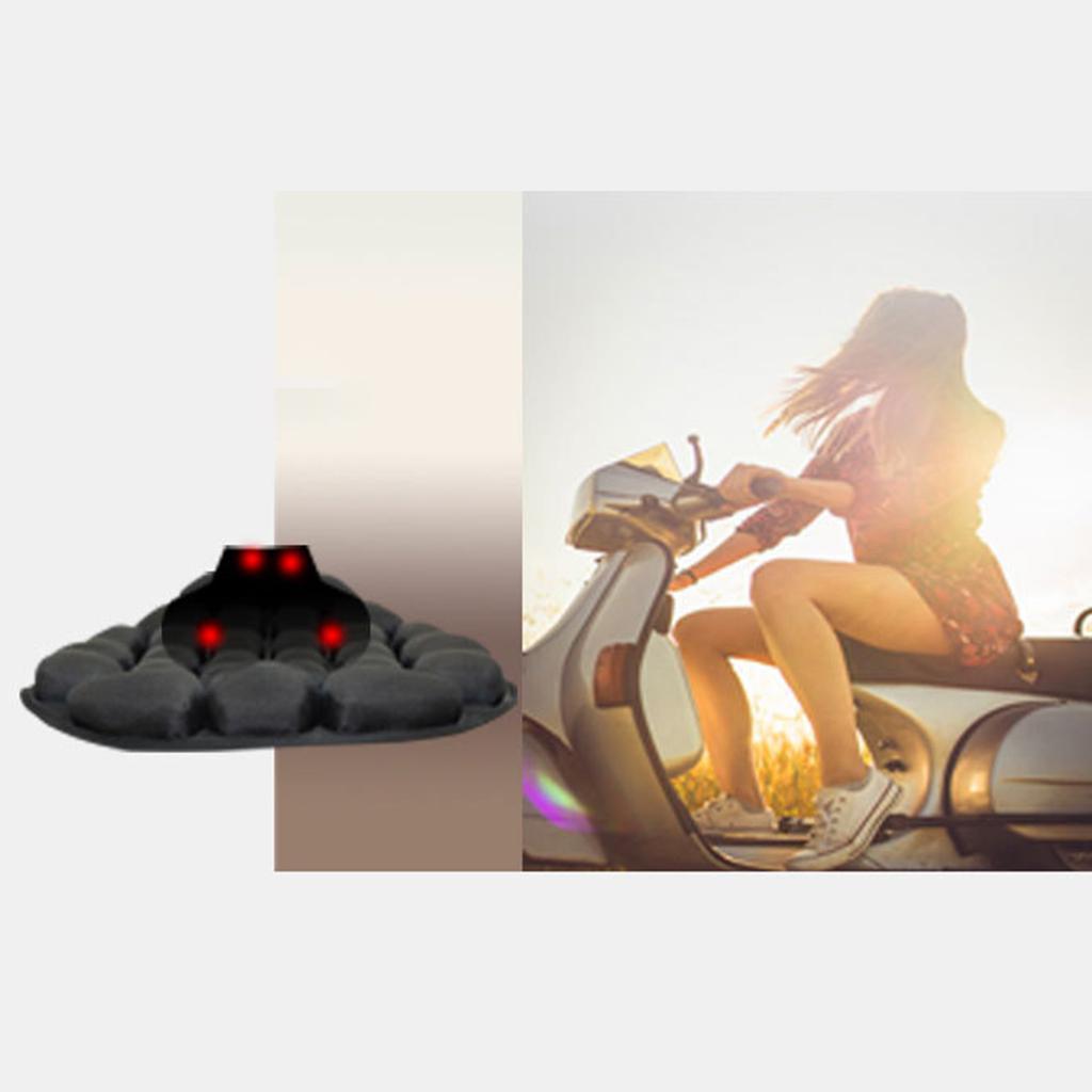 Non-slip Inflatable Air Motorcycle Seat Cushion with Fixing Straps for HONDA