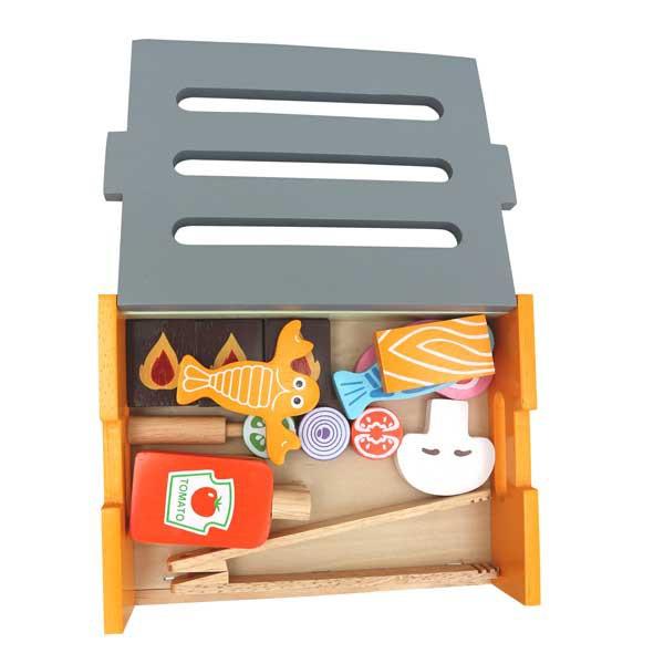 Đồ chơi nấu ăn | Bếp nướng bằng gỗ tự nhiên an toàn cho trẻ